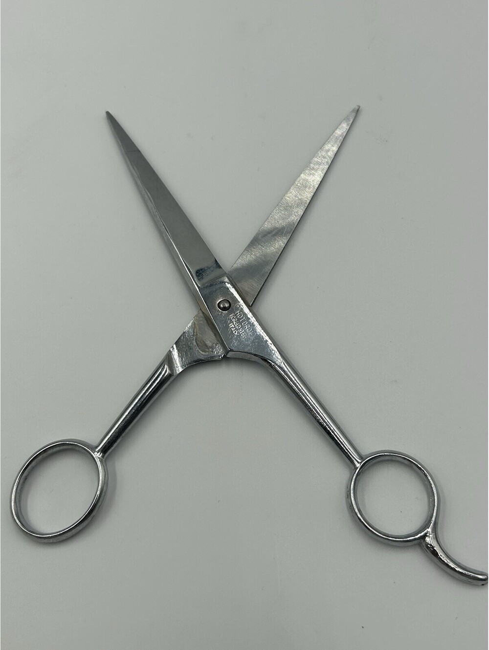 Vintage ELK 7.5” Hot Drop Forged Steel Scissors Shears Made in Italy Tailor Sew - Picture 5 of 7